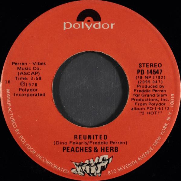 Reunited (single) Peaches & Herb (vinyl) Køb vinyl/LP, Vinylpladen.dk